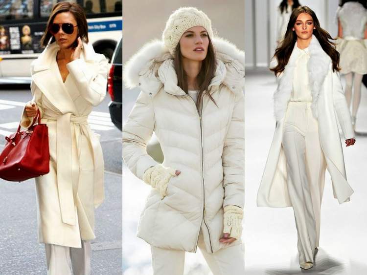 beyaz palto giymek