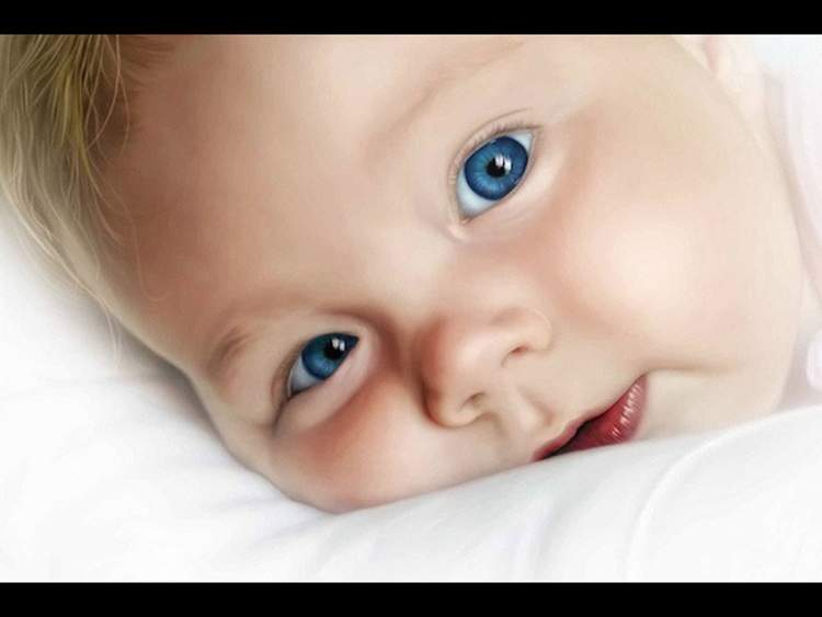 mavi gözlü sarışın bebek görmek