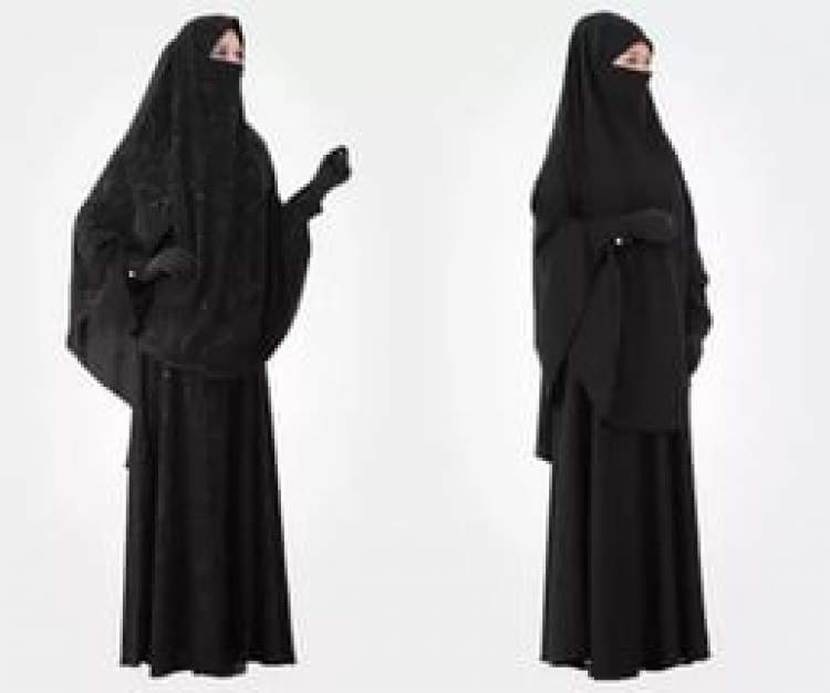 siyah çarşaf giyen kadın görmek