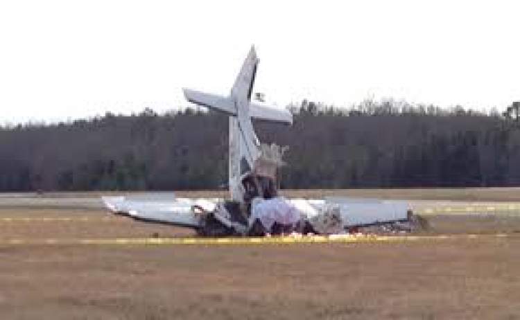 uçak kazası yaptığını görmek
