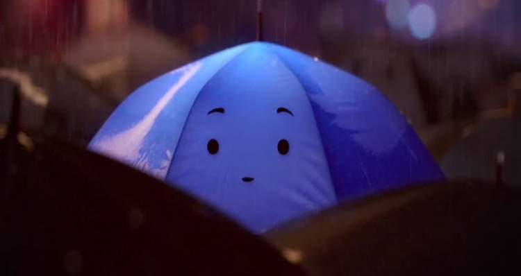 mavi renk şemsiye görmek